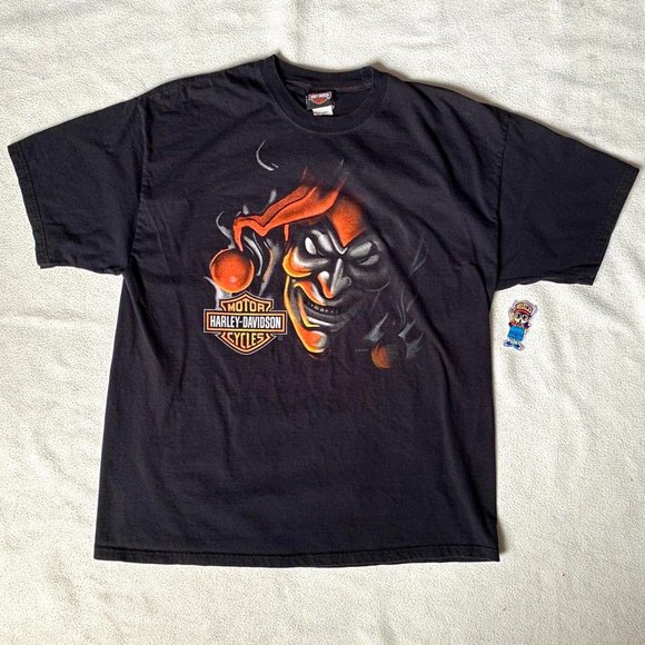 Harley Davidson Fort Myers Florida Black Joker Graphic Tee Shirt Men's XL - Picture 1 of 8